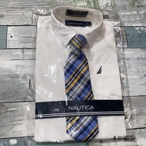 NEW* Nautica ⚓️ Boys Button-Down Shirt with Tie